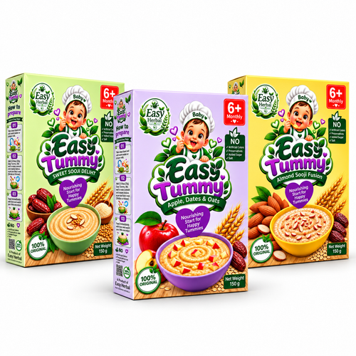 Easy Tummy 3-Box Baby Cereal Food Combo | 6+ Months | Bumper Offer